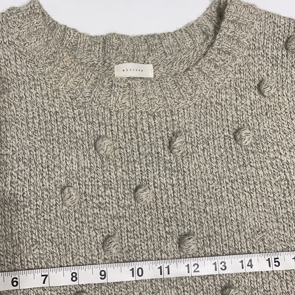 All:Row Grey Pom Pom Sweater Size S - Picture 7 of 10